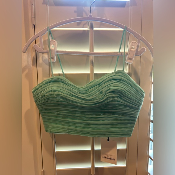 Aje Laurier Wave Set in Marine Green- NWT - Picture 2 of 5